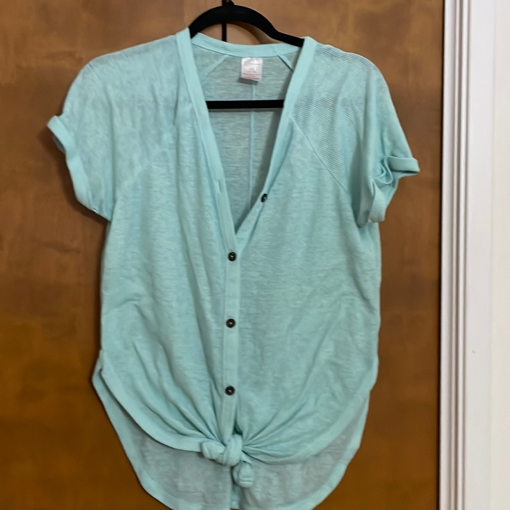 Woman t with knot front